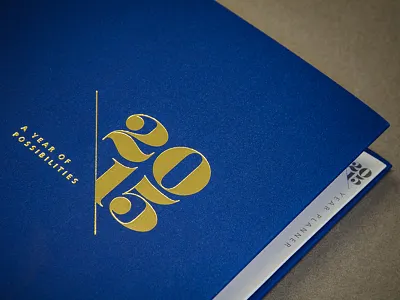A year of possibilities diary foil print typography