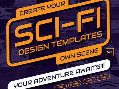 Sci-Fi Design Templates and Vector Elements backgrounds design elements design templates sci fi science fiction space star trek star wars vectors