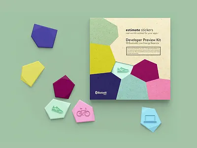 Estimote Stickers Packaging beacons ble bluetooth design estimote ibeacons industrial sensors