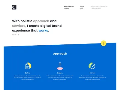 Personal Portfolio approach creative designer header icons landing page personal portfolio portfolio simple web design website work