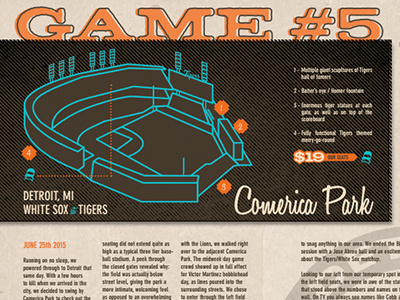 Comerica baseball comerica detroit editorial illustration infographic mlb sports design tigers