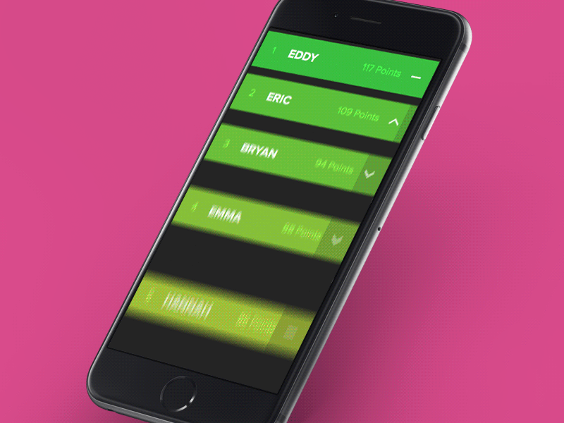 Leaderboard 019 animation board dailyui ios iphone leader leaderboard list ranking scores