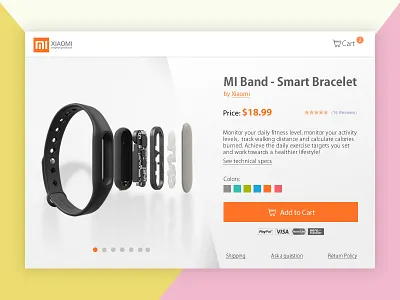 E-Commerce Shop Single Item bracelet buy cart commerce dailyui day012 item shop