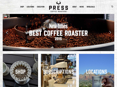 Press Coffee Web Site arizona coffee coffee shop custom design design phoenix press coffee scottsdale web site woocommerce woocommerce subscriptions wordpress