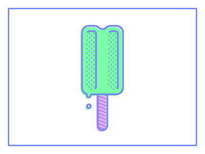 Helado 0 color concept creative design halftone illustration lines popsicle random stroke vector