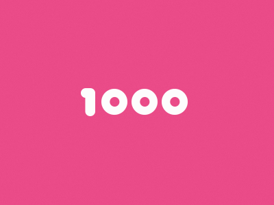 One Thousand Thanks 1000 followers one thousand zerographics