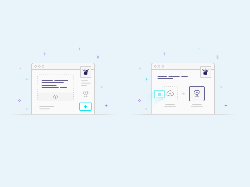 Create and Publish Icons build create dashboard features icon illustration process publish share tarful webapp win