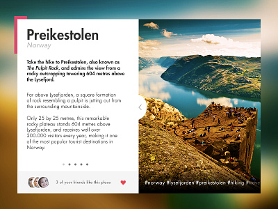 Day 012 // Location Card card location network norway preikestolen ui ux