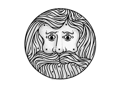Circle bearded circle man man in a circle old man