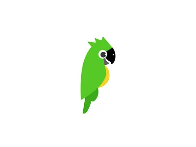 Green Parrot - Mascot for animal cartoon character fun green happy illustration mascot onboarding parrot