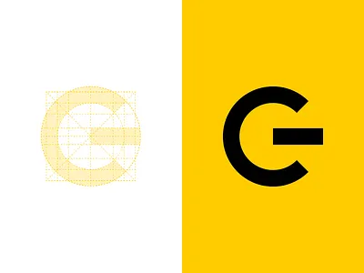 New personal logo brand branding construction gc identity logo logotype mark monogram personal yellow