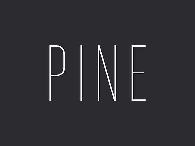 Pine Logo clean identity logo logomark minimal simple typography vector