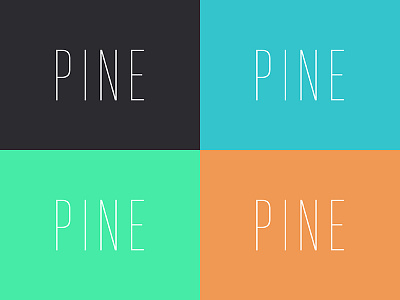 Pine Colour Scheme bright clean colour identity logo logomark minimal simple typography vector