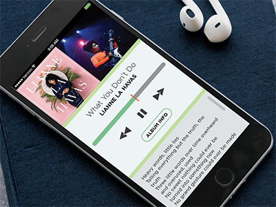 DailyUI 009 Music Player 009 dailyui dailyui009 design lianne la havas music music player ui ux