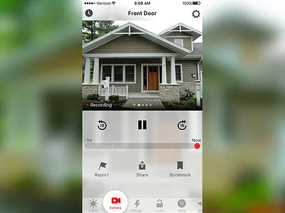 Daily UI #021 Home Monitoring Dashboard 021 camera dailyui home monitoring dashboard internet of things iot live feed nest streaming