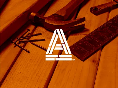 A+ branding icon logo mark minimal simplicity symbol wood