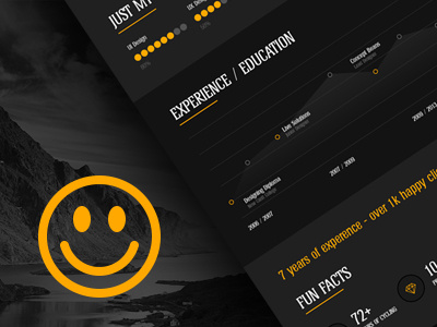 Profile cv profile psd.icon theme typo ui ux