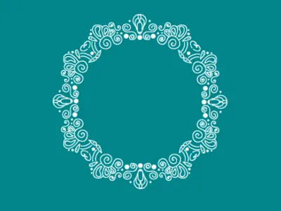 Decorative circle decorative drawn hand vector