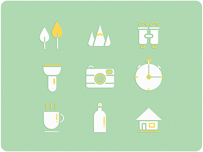 Let's Go Camping! camping cup house logos telescope trees