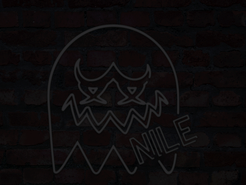 Pac Ghost color design ghost neon sign