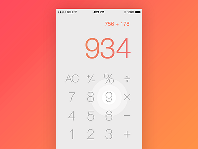 Daily UI Day #4 calculator daily ui minimal ui