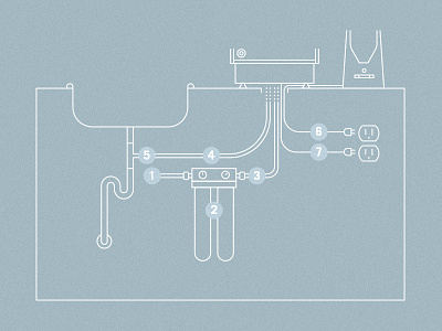 Install Diagram coffee icons illustration monoweight