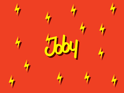 Joby branding colorful hand drawn hand lettering handwritten lettering letters lightning bolt logo pattern shadows typography