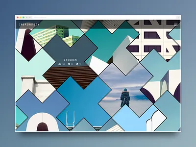 Inspiration site V2 cards cross inspiration splash teal tiles
