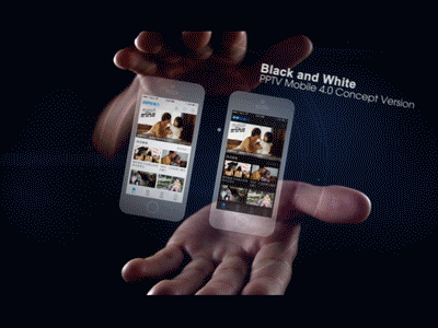 PPTV Mobile 4.0 Concept Version ae animation app.ui demo mobile mov vedio