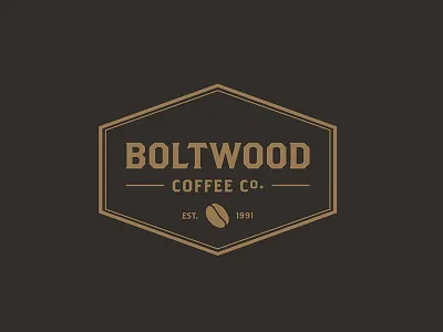 Boltwood Coffee brand burlap coffee coffee beans logo printmaking vandercook