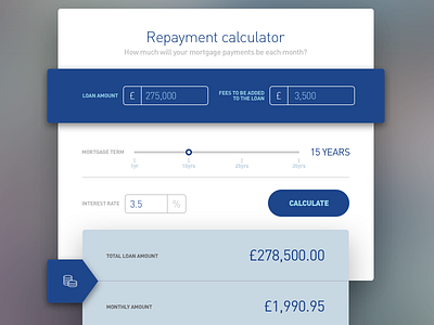 Financial calculator calculator sketch ui