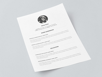 Freebie: Resume Template Mockup a4 paper curriculum vitae cv freebie mock up mock up mockup paper papers psd resume resume template