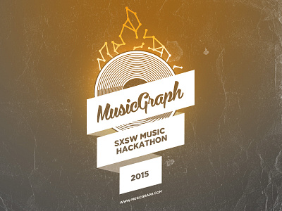 Music Graph Graphics fire graphic hackathon logo music ribbon sxsw t shirts tees torch