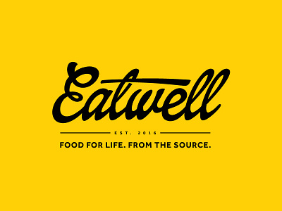 Eatwell - Rejected brand eat food logo restaurant typography vector