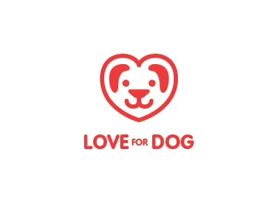 (SOLD exclusively) Love for Dog dog dog logo heart love pet shop