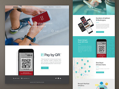 Dimo Official Website clean dimo mobile payment qr code simple user interface website