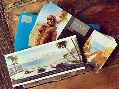 Direct Mail Piece \ The Ocean Resort Residences branding agency direct mail full brand development lifestyle campaign marketing collateral ocean print advertising print collateral print design real estate branding real estate marketing