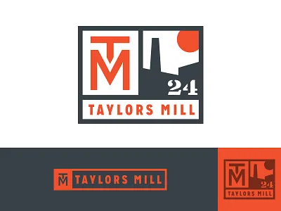 Taylors Mill Logo 1924 chimney mill smoke stack sun taylors textile