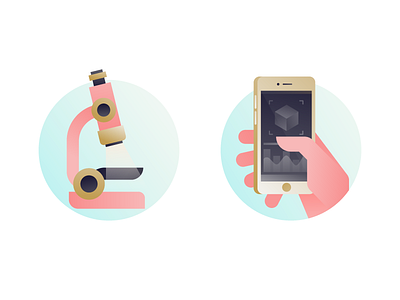 Research & Development icons illustration illustrator investigation microscope miguelcm mobile science