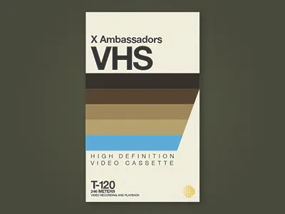 1-Hour Series: VHS brown cassette illustration music tan vhs video