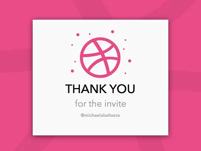 Hello Dribbble first shot invite thank you