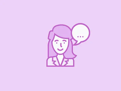 Personal Advice Icon advice bubble friendly helper human icon illustration personal professional speech talk woman