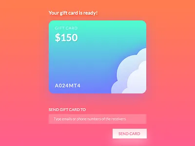 Moodboard Ecard card colors diffuse gift shadows ui