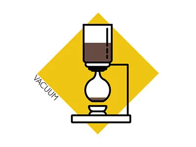 Coffee Icons: Vacuum caffeine coffee flat illustration vacuum