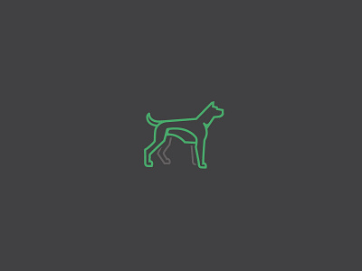 Green & Halliburton apparel brand branding dog geometric green identity illustration logo stationery