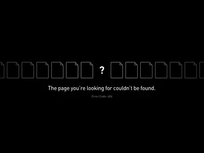 Shot 033 - 404 Page dark error icon interface minimal notification simple ui user