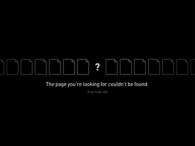 Shot 033 - 404 Page dark error icon interface minimal notification simple ui user