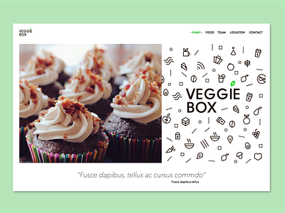 DailyUI #3 - Landing Page 003 cupcakes daily dailyui food homepage landingpage muffins restaurant veggie webdesign