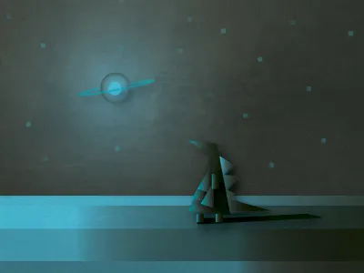 Looking at Planets dino dinosaur illustration saturn