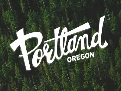 Portland, OR forest hand lettering lettering oregon portland trees